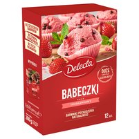 Delecta Babeczki smak truskawkowy mieszanka do domowego wypieku ciasta 280 g