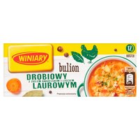 Winiary Bulion drobiowy z zielem angielskim i liściem laurowym 120 g (12 sztuk)