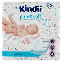 Kindii Pure & Soft Podkłady dla niemowląt 10 sztuk