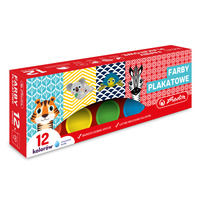 Herlitz Farby plakatowe cute animals 20ml 12 kolorów