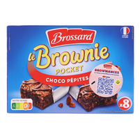 BROSSARD LE BROWNIE POCKET CIASTKA CZEKOLADOWE Z CZEKOLADĄ 240G