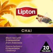 Lipton Czarna herbata z cynamonem z Indonezji 34 g (20 torebek)