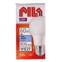 Pila żarówka led chłodno biała 60W 8W  E27