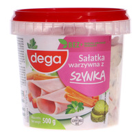 Dega sałatka warzywna z szynką 500g