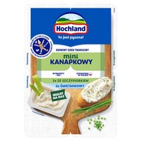 Hochland Kanapkowy mini serek twarogowy śmietankowy i ze szczypiorkiem 120 g (4 x 30 g)