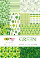 HAPPY COLOR BLOK Z MOTYWAMI GREEN 15 ARKUSZY