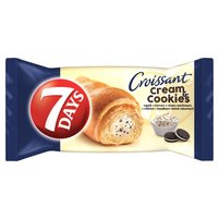 7 Days Cream & Cookies Rogalik z kremem o smaku waniliowym z mlekiem i kawałkami ciastek 60 g