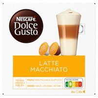 Nescafé Dolce Gusto Latte Macchiato Kawa w kapsułkach 183,2 g (8 x 17,4 g i 8 x 5,5 g)