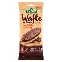 Kupiec Wafle ryżowe z czekoladą deserową 60 g (4 sztuki)