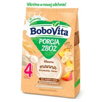 BoboVita Porcja zbóż Kaszka mleczna manna brzoskwinia-banan po 4 miesiącu 210 g