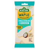 Kupiec Wafle kukurydziane biała czekolada kokos 62 g (4 sztuki)