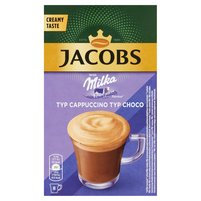 Jacobs Rozpuszczalny napój kawowy z kakao o smaku czekolady Milka 126,4 g (8 x 15,8 g)