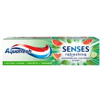 Aquafresh Senses Refreshing Watermelon Cucumber & Mint Pasta do zębów z fluorkiem 75 ml