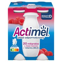 Actimel Napój jogurtowy o smaku malinowym 400 g (4 x 100 g)