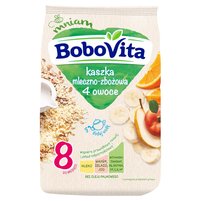 BoboVita Kaszka mleczno-zbożowa 4 owoce po 8 miesiącu 230 g