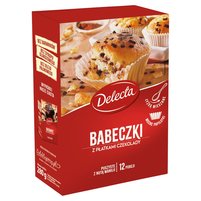 Delecta Babeczki z płatkami czekolady mieszanka do domowego wypieku ciasta 280 g