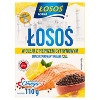 Łosoś Ustka Łosoś w oleju z pieprzem cytrynowym 110 g