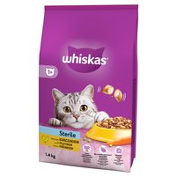 Whiskas Sterile z kurczakiem Przepyszne paszteciki Karma pełnoporcjowa 1+ lat 1,4 kg