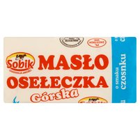 Sobik Masło osełeczka górska o smaku czosnku 80 g