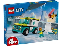 60403 LEGO City Great Vehicles Karetka i snowboardzista