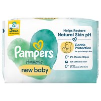 Pampers Harmonie Nowe Chusteczki nawilżane dla dzieci 3 opakowań = 138 chusteczek