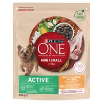 PURINA ONE Mini/Small Active Karma dla psów bogata w kurczaka z ryżem 800 g