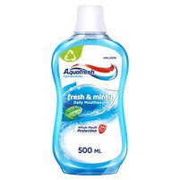 Aquafresh Fresh & Minty Płyn do płukania jamy ustnej z fluorkiem 500 ml