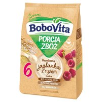 BoboVita Porcja zbóż Kaszka bezmleczna jaglano-ryżowa malina po 6 miesiącu 170 g