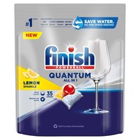 Finish Quantum Lemon Kapsułki do mycia naczyń w zmywarce 364 g (35 sztuk)