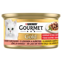 Gourmet Gold Karma dla kotów łosoś i kurczak w sosie z pomidorami 85 g