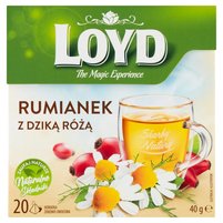 Loyd Herbatka ziołowo-owocowa rumianek z dziką różą 40 g (20 x 2 g)