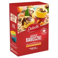 Delecta Łaciate babeczki smak czekolada z nutą pomarańczy mieszanka do wypieku ciasta 300 g