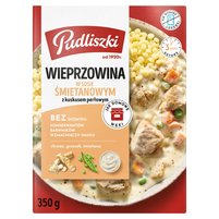 Pudliszki Wieprzowina w sosie śmietanowym z kuskusem perłowym 350 g