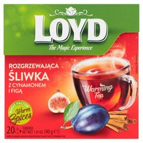 Loyd Herbatka ziołowo-owocowa rozgrzewająca śliwka z cynamonem i figą 40 g (20 x 2 g)