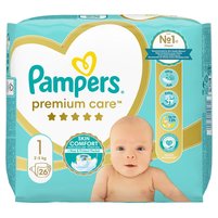 Pampers Premium Care Pieluszki, rozmiar 1, 2-5kg, 26 szt