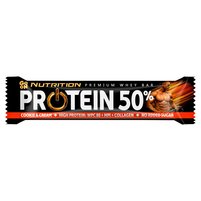 Go On Nutrition Protein 50 % Wysokobiałkowy baton w polewie o smaku ciasteczkowo-śmietankowym 40 g