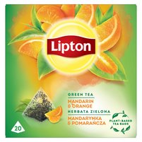 Lipton Herbata zielona mandarynka & pomarańcza 36 g (20 torebek)