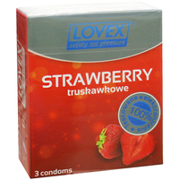 LOVEX Strawberry Prezerwatywy truskawkowe 3szt