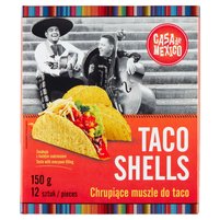 Casa de Mexico Chrupiące muszle do taco 150 g (12 sztuk)