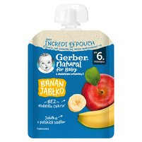 Gerber Banan jabłko po 6. miesiącu 80 g