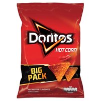 Doritos Hot Corn Chipsy kukurydziane o smaku ostrej papryki 180 g