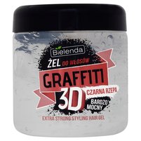 Bielenda Graffiti 3D Żel do włosów bardzo mocny z czarną rzepą 250 g