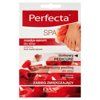 Perfecta SPA Domowy Pedicure Zabieg zmiękczający Maska-serum i wulkaniczny peeling do stóp 2 x 6 ml