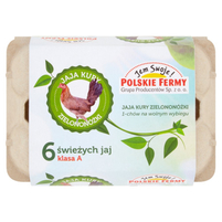 Polskie Fermy Jaja kury zielononóżki 6 sztuk
