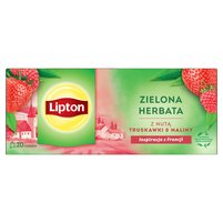 Lipton Zielona herbata z nutą truskawki & maliny 28 g (20 torebek)