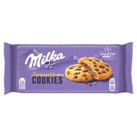 Milka Sensations Ciastka z kawałkami czekolady mlecznej z mleka alpejskiego 156 g