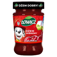 Łowicz Dżem wiśniowy o obniżonej zawartości cukrów 260 g