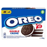 Oreo Double Ciastka kakaowe z nadzieniem o smaku waniliowym 170 g (12 sztuk)