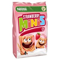 Nestlé Strawberry Minis Zbożowe kwadraciki o smaku truskawkowym 250 g