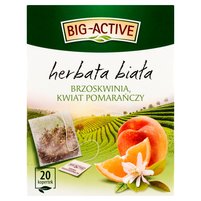 Big-Active Herbata biała brzoskwinia kwiat pomarańczy 30 g (20 x 1,5 g)